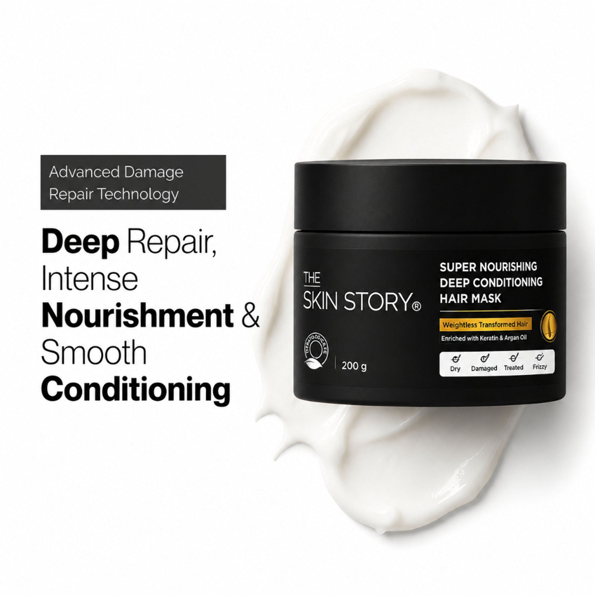 The Skin Story Sulphate Free Keratin Protein Hair Mask For Dry Frizzy Hair Spa Like Nourishment