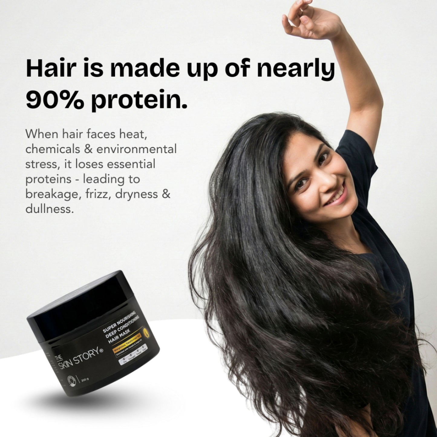 The Skin Story Sulphate Free Keratin Protein Hair Mask For Dry Frizzy Hair Spa Like Nourishment