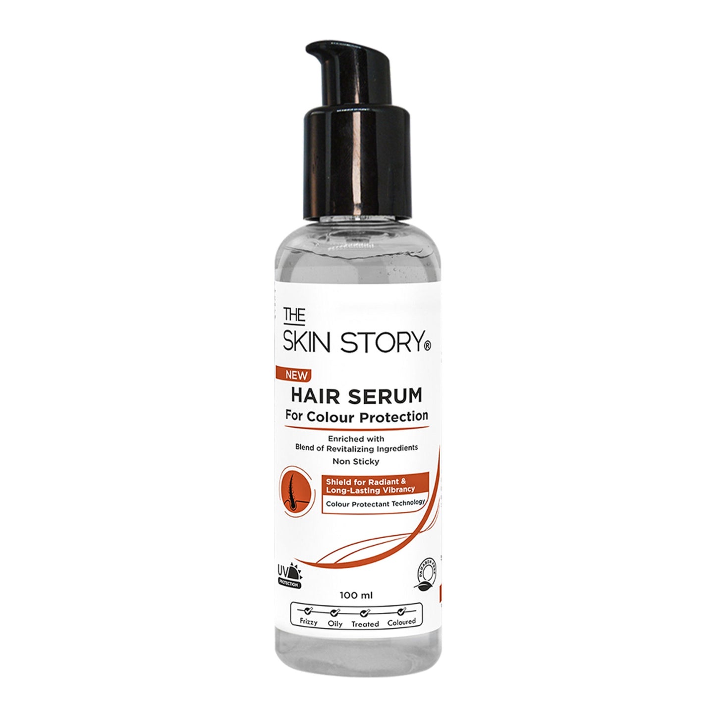 The Skin Story Colour Protection Anti Frizz Hair Serum For Coloured Treated Hair, Non Sticky Shine
