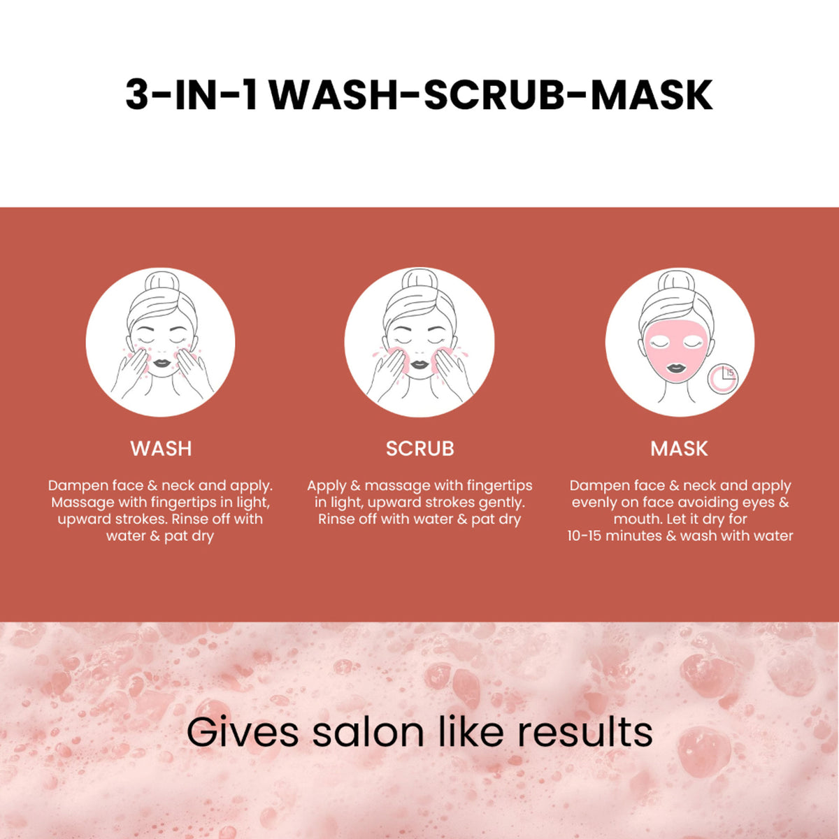 The Skin Story 3 in 1 Multi Action Face Mask, Scrub & Wash For Deeply Cleansed, Healthy Looking Skin