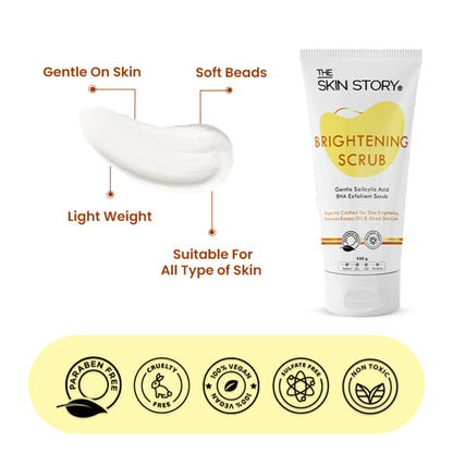 The Skin Story Salicylic Acid Brightening Face Scrub Removes Tan Excess Oil Blackheads & Whiteheads