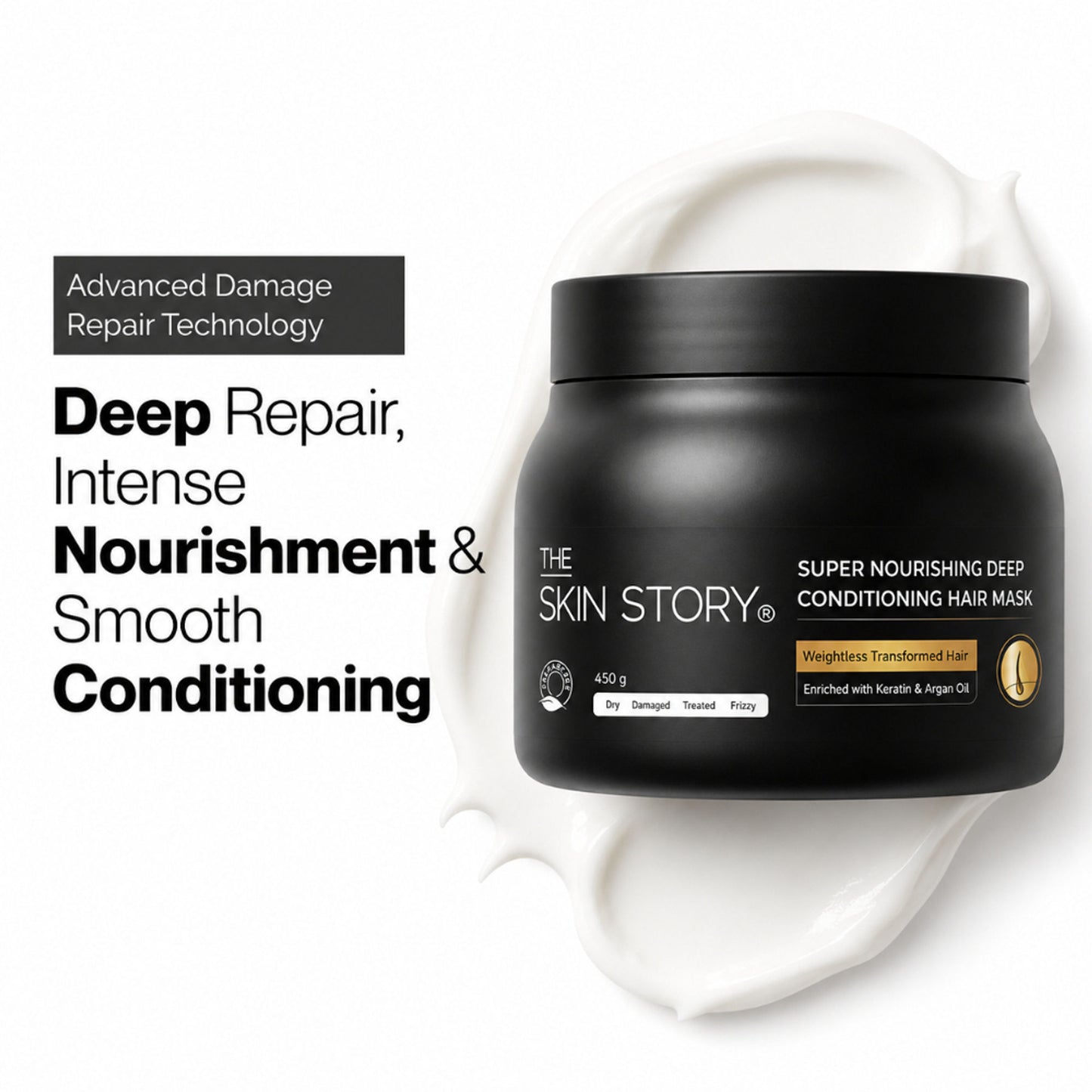 The Skin Story Sulphate Free Keratin Protein Hair Mask For Dry Frizzy Hair Spa Like Nourishment