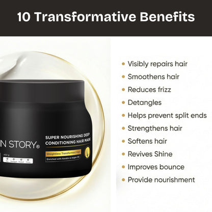 The Skin Story Sulphate Free Keratin Protein Hair Mask For Dry Frizzy Hair Spa Like Nourishment