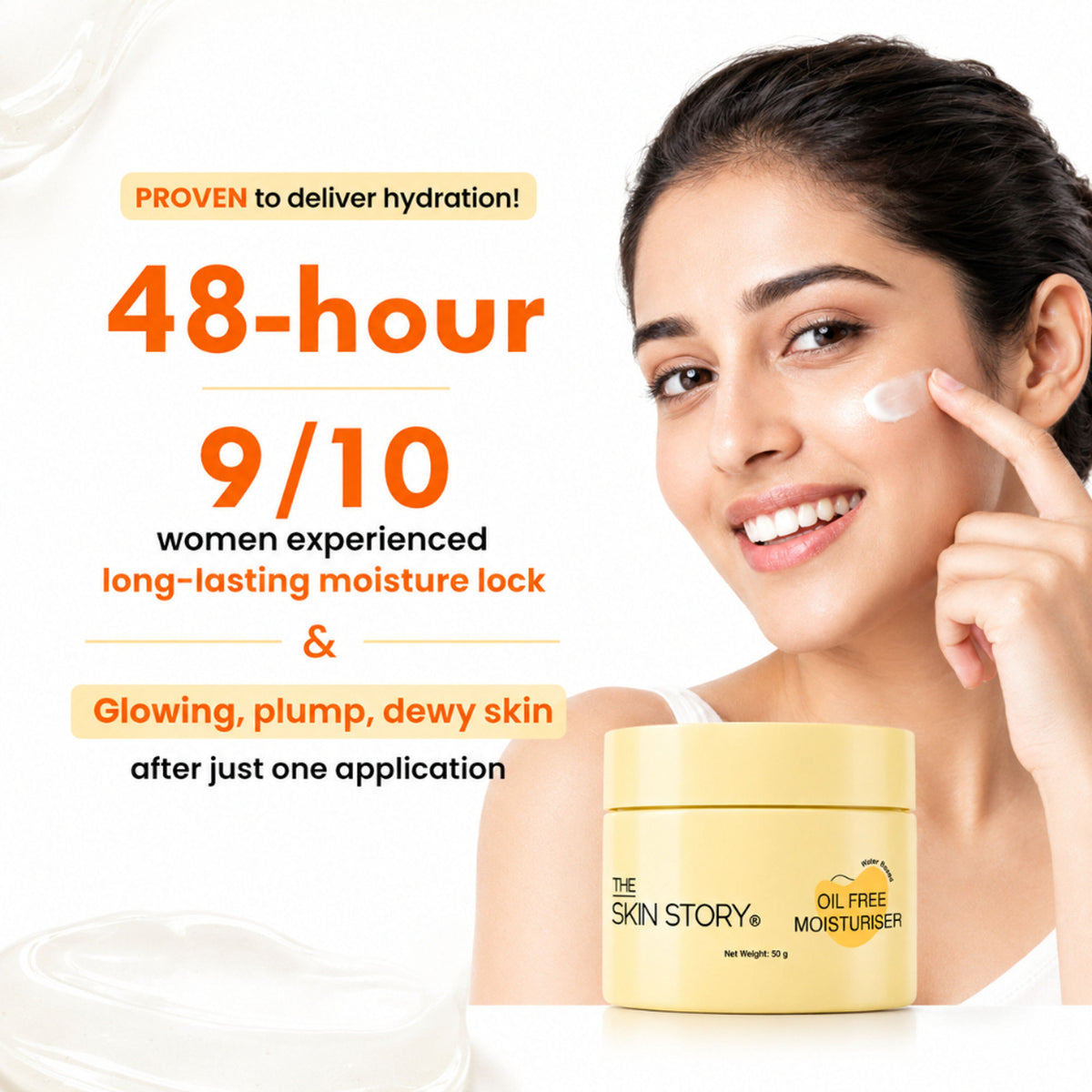 The Skin Story Oil Free Face Moisturizer For Oily Acne Prone Skin Hydrates Adds Glow - Niacinamide