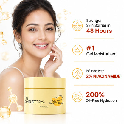 The Skin Story Oil Free Face Moisturizer For Oily Acne Prone Skin Hydrates Adds Glow - Niacinamide