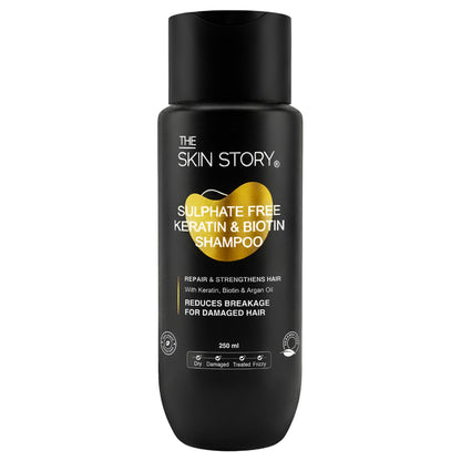 The Skin Story Sulphate Free Keratin Smooth Shampoo For Coloured Treated Hair Prevents Damage Frizz