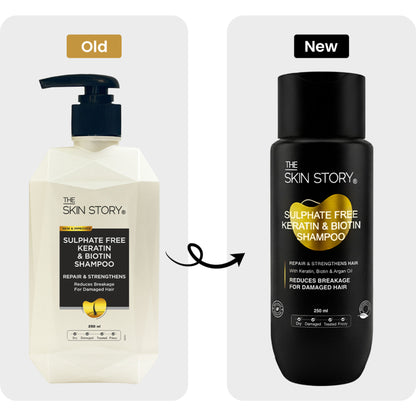 The Skin Story Sulphate Free Keratin Smooth Shampoo For Coloured Treated Hair Prevents Damage Frizz