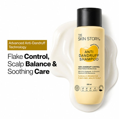 The Skin Story Anti Dandruff Deep Ceansing Shampoo Calms & Soothes Scalp With Saniscalp & Argan Oil