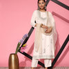 Indyancart IE Women Embroidered Regular Mirror Work Kurta with Trousers & With Dupatta