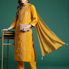 Dhiyona IE Ethnic Motifs Embroidered Regular Sequinned Kurta with Trousers & Dupatta