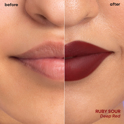 Nykaa Superlight Lip Cloud Airy Mousse Matte Liquid Lipstick for Lip & Cheek - Ruby Sour