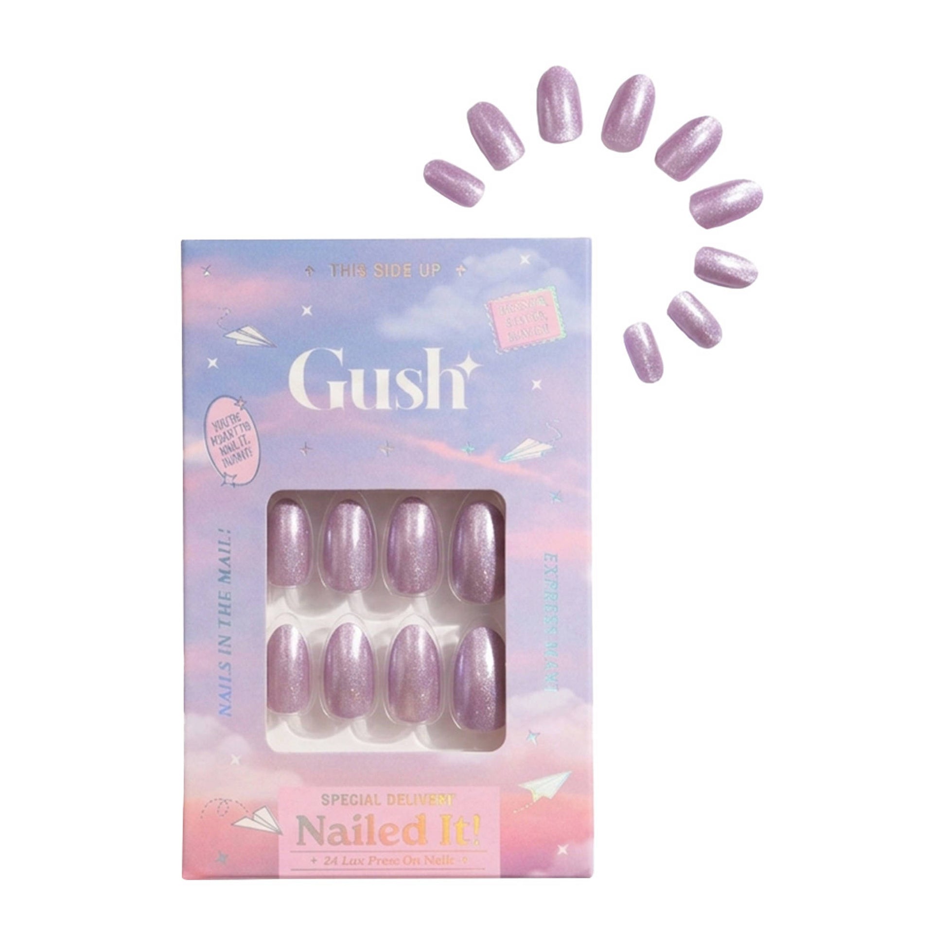 Gush Beauty Nailed It Reusable Luxury Press On Nails With Application Kit - Princess Treatment