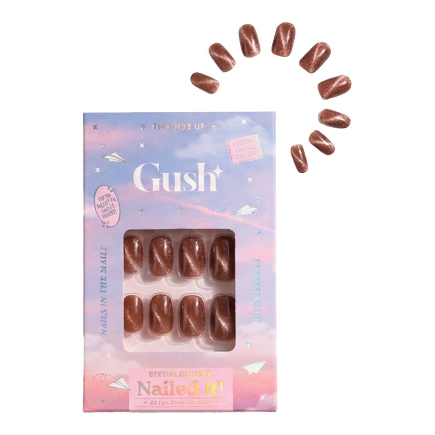 Gush Beauty Nailed It Reusable Luxury Press On Nails With Application Kit - Flirt Alert