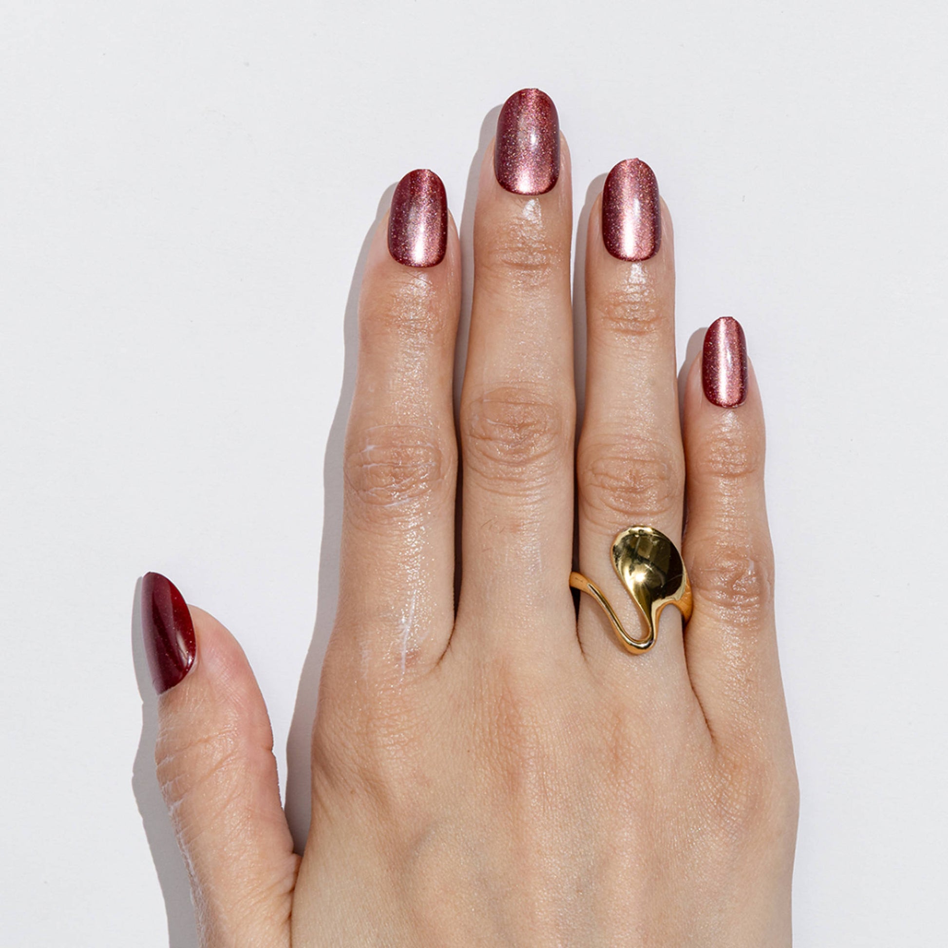 Gush Beauty Nailed It Reusable Luxury Press On Nails With Application Kit - Redhead Energy
