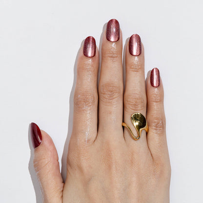 Gush Beauty Nailed It Reusable Luxury Press On Nails With Application Kit - Redhead Energy
