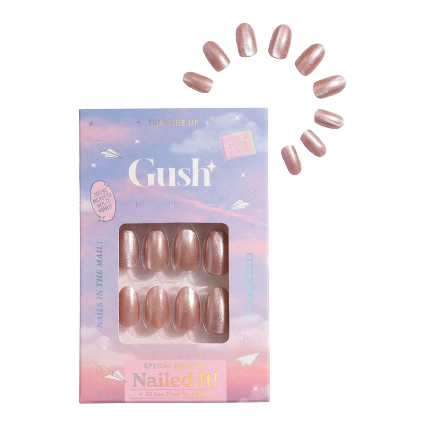 Gush Beauty Nailed It Reusable Luxury Press On Nails With Application Kit - People Pleaser