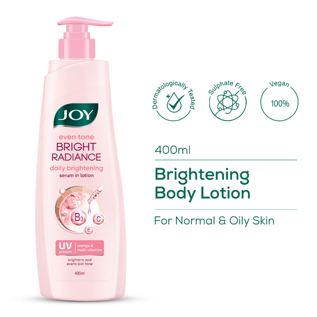 Joy Even Tone Brightening Lotion With Niacinamide & Alpha Arbutin, Summer Care