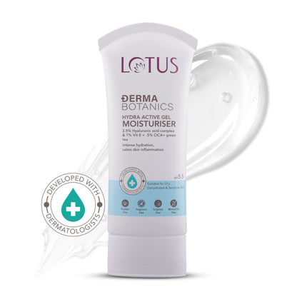 Lotus Dermabotanics Hydra Active Gel Moisturiser 2.5% Hyaluronic Acid Complex, All Skin Types