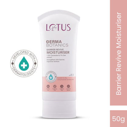 Lotus Dermabotanics Barrier Revive Moisturiser 1.5% Cermaide + 1% Oats Extract, All Skin Types