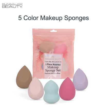 BUNGALOW BEAUTY Makeup Blending Sponge - Pack Of 5