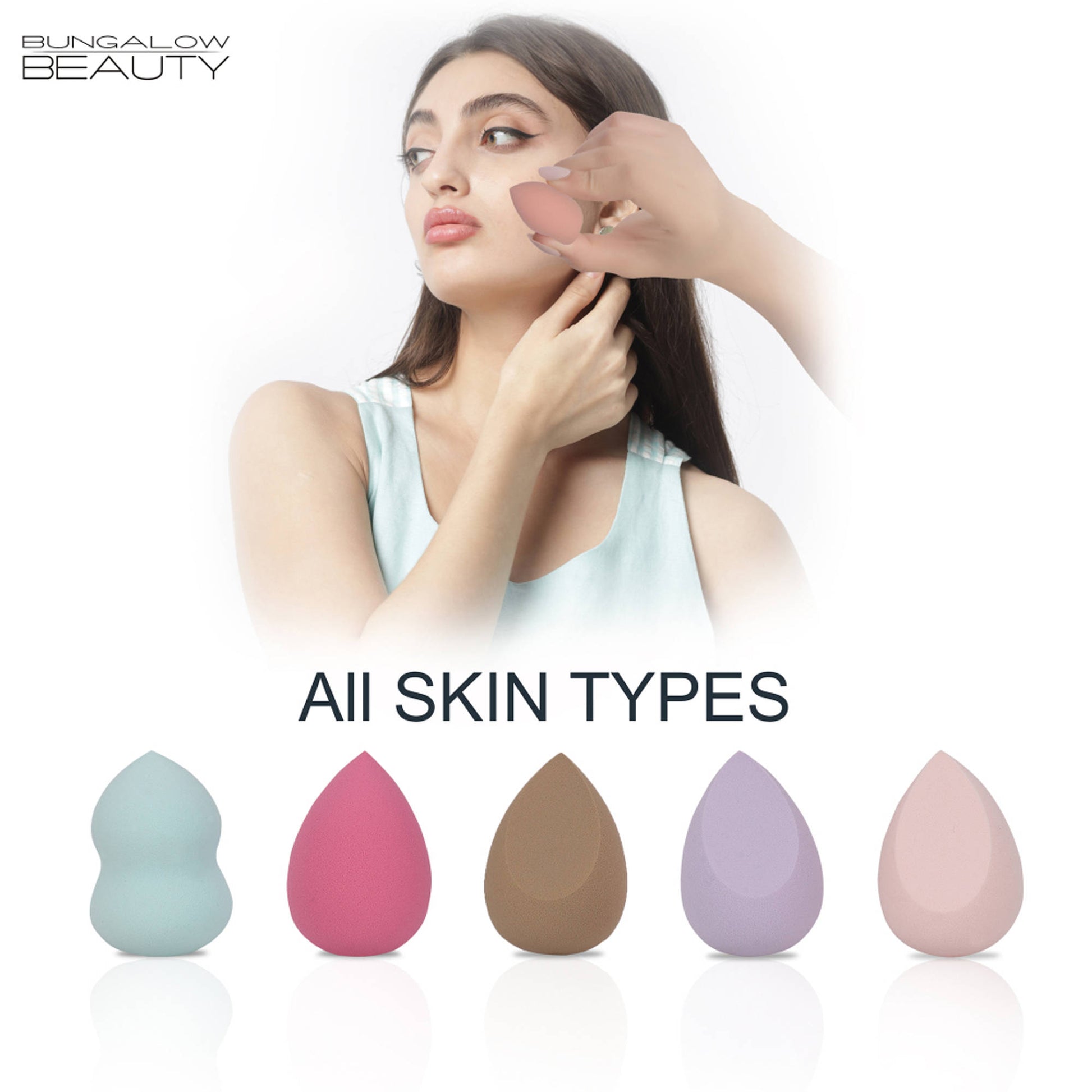BUNGALOW BEAUTY Makeup Blending Sponge - Pack Of 5