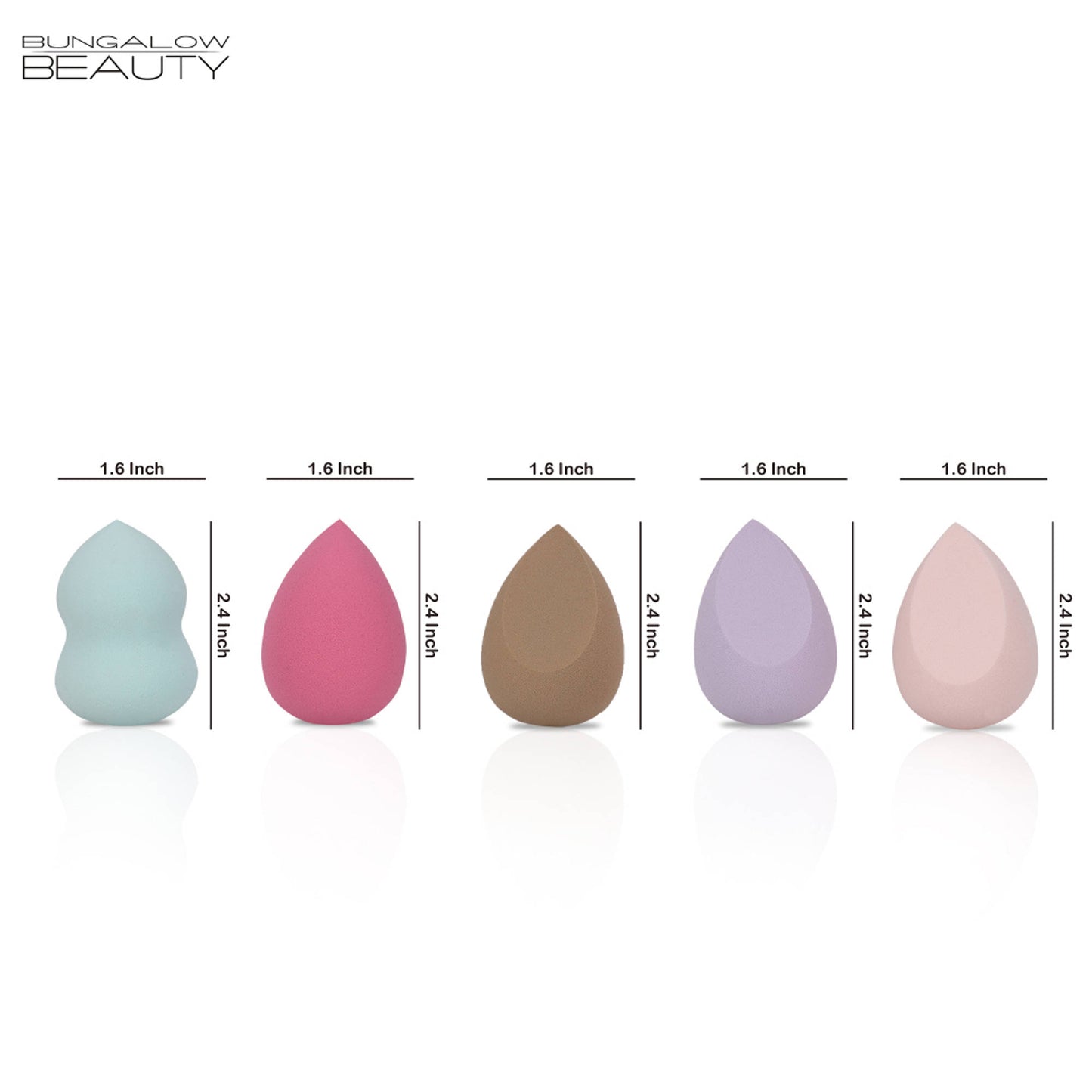 BUNGALOW BEAUTY Makeup Blending Sponge - Pack Of 5