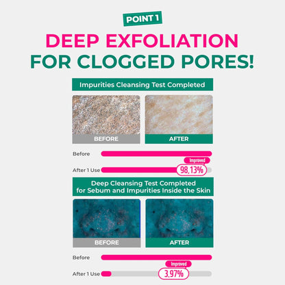 BRING GREEN Tea Tree Cica Pore Clay Pack exfoliating mask for sebum control and pore cleansing, with a smooth clay texture.