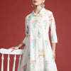 Indyancart IE Floral Printed Pure Cotton Kurti with Trousers