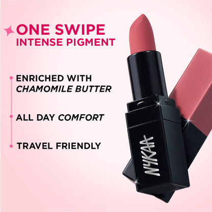 Nykaa Ultra Matte Mini Lipstick- Highly Pigmented Comfortable Matte Finish - Grace 07