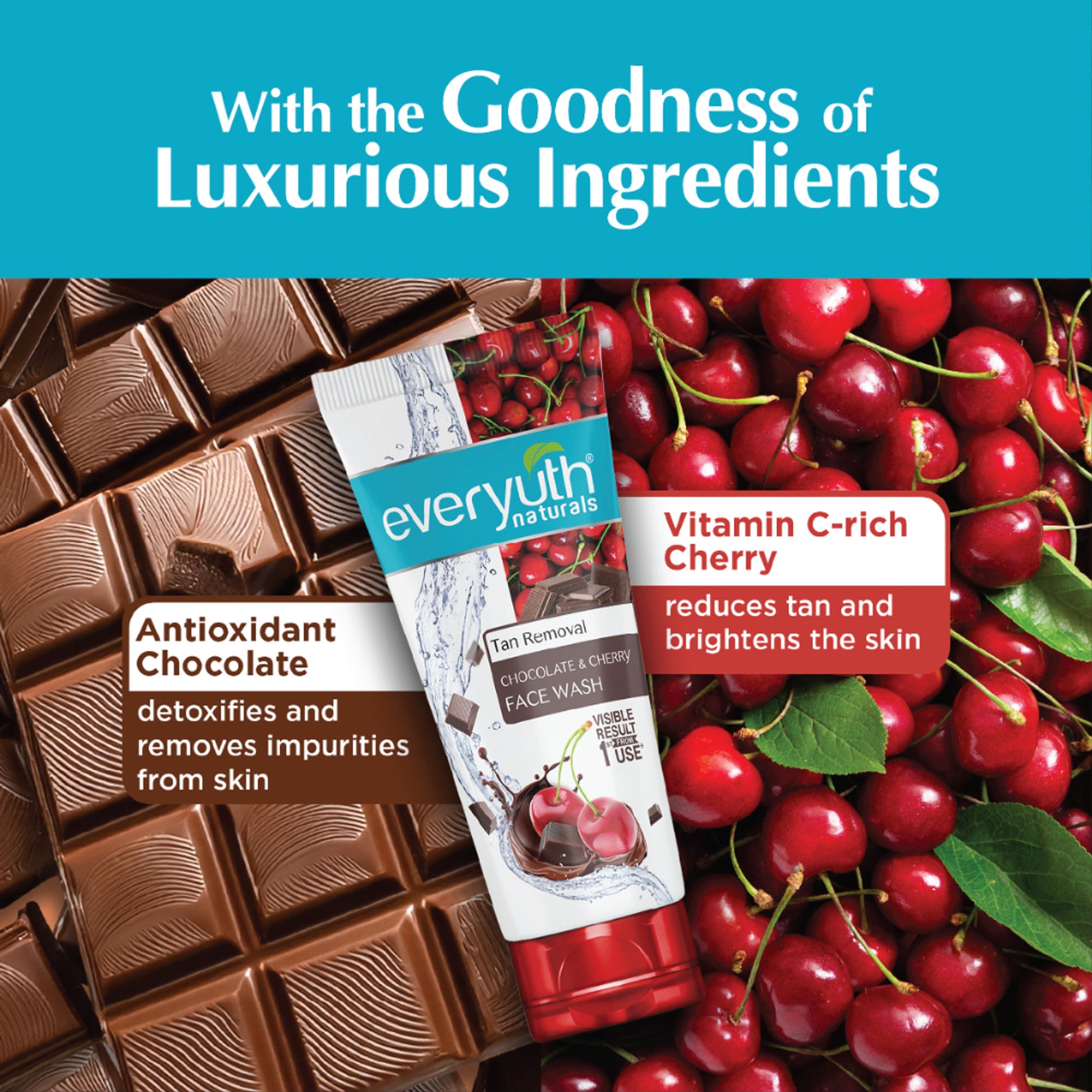 Everyuth Naturals Choco Cherry Tan Removal Face Wash