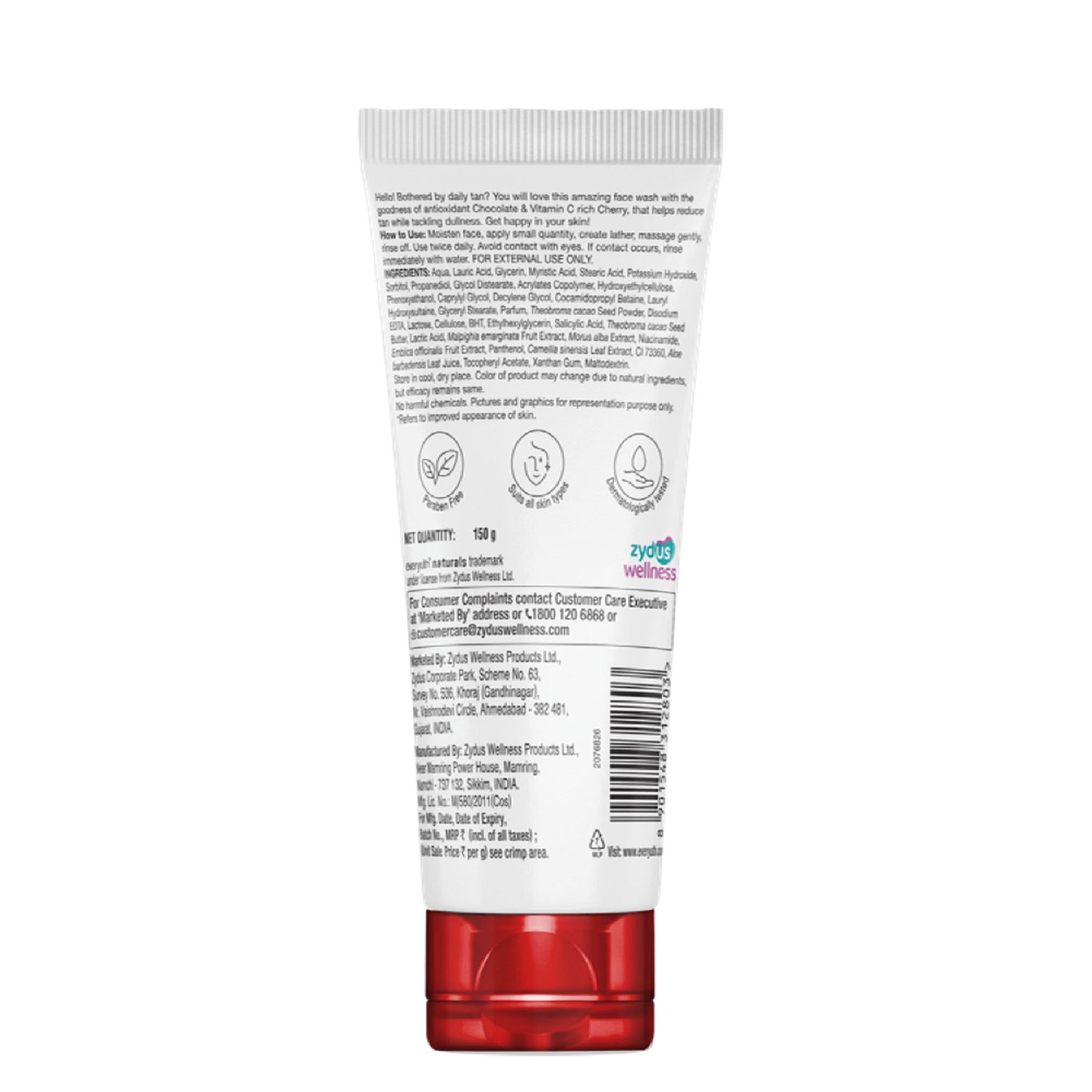Everyuth Naturals Choco Cherry Tan Removal Face Wash