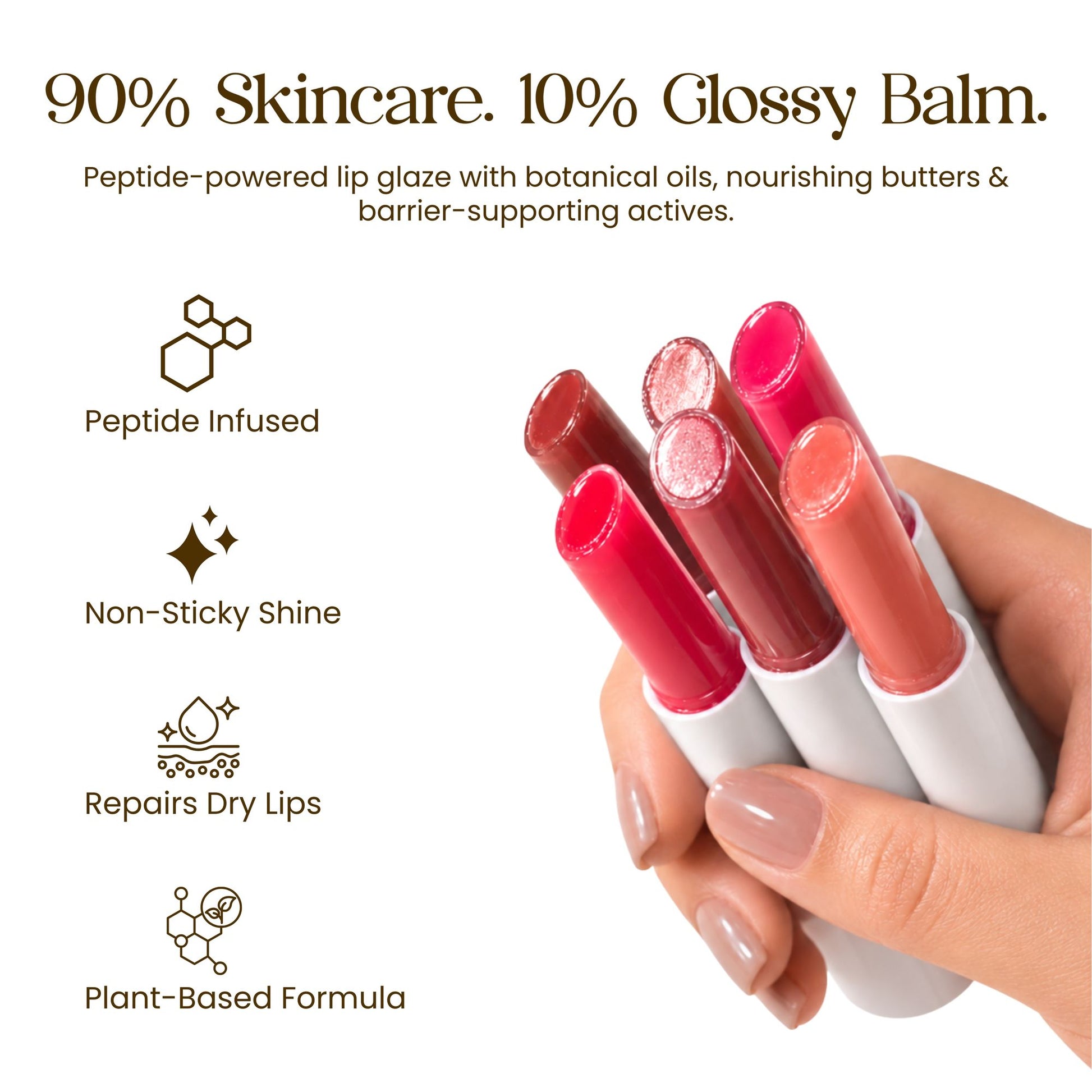 Milagro Beauty Lip Glaze Lip Balm - Rose-drip