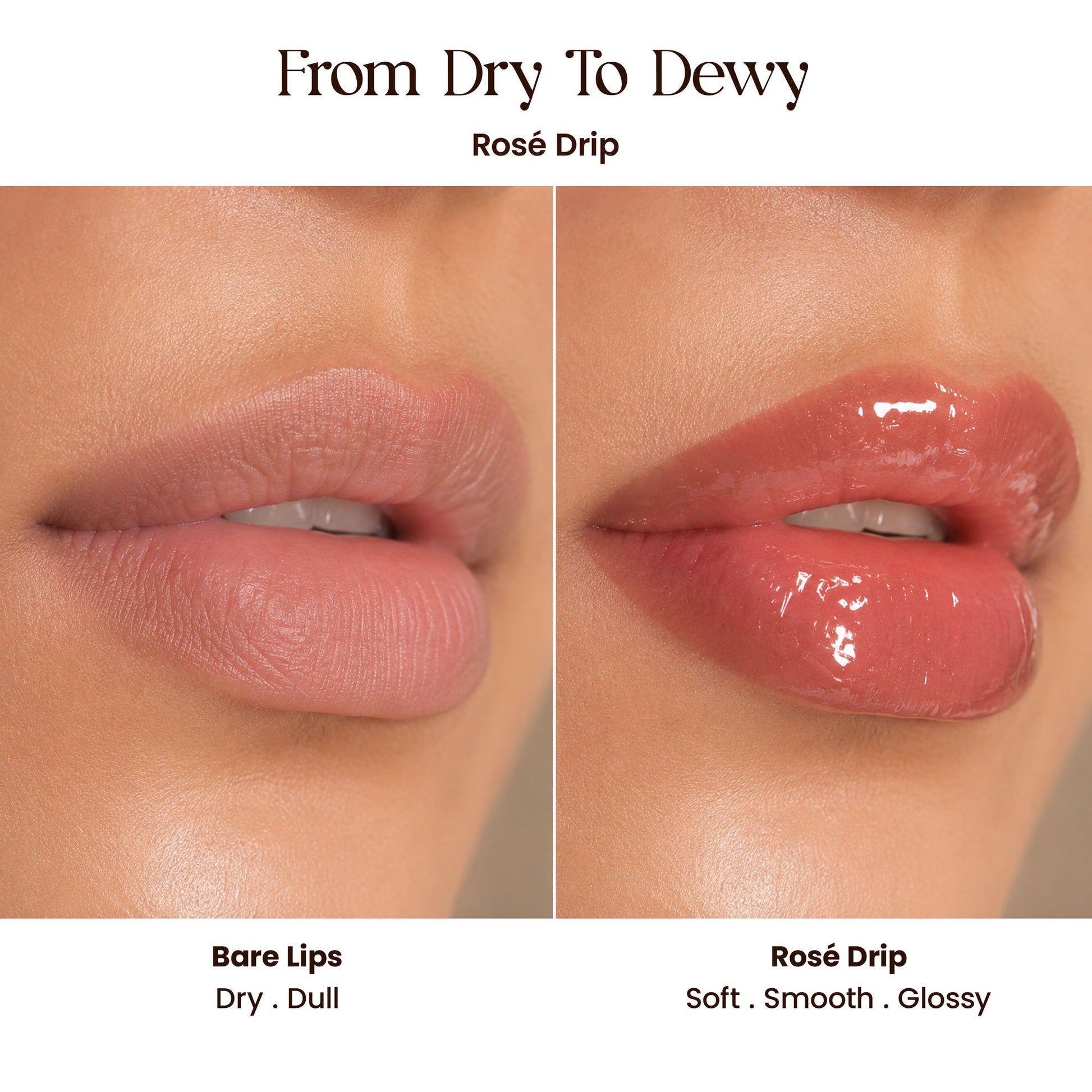 Milagro Beauty Lip Glaze Lip Balm - Rose-drip