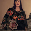 Dhiyona IE Women Floral Embroidered Panelled Thread Work Kurta with Trousers & With Dupatta