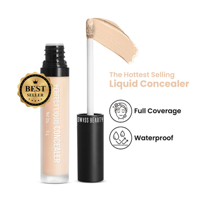 Swiss beauty Full Coverage Liquid Concealer With Jojoba Oil - 04 Medium Beige