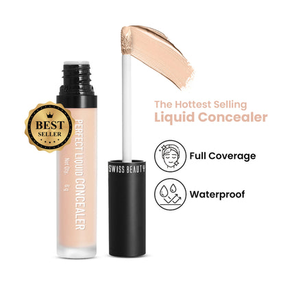 Swiss beauty Full Coverage Liquid Concealer With Jojoba Oil - 13 Classic Nude
