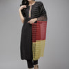 Dhiyona IE Women Black Regular Thread Work Liva Kurta with Trousers & Dupatta