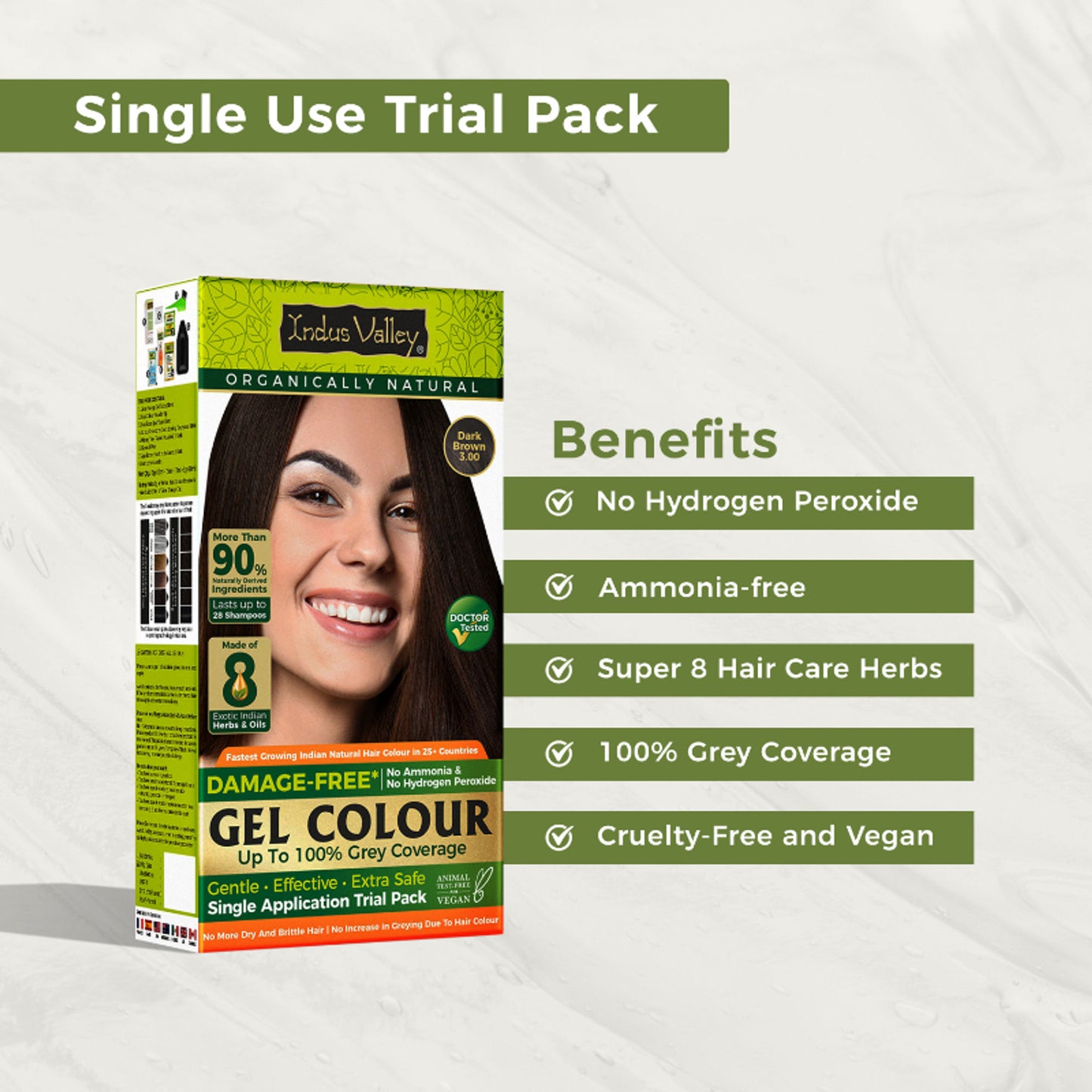 Indus Valley Damage Free Gel Hair Color - DarkBrown