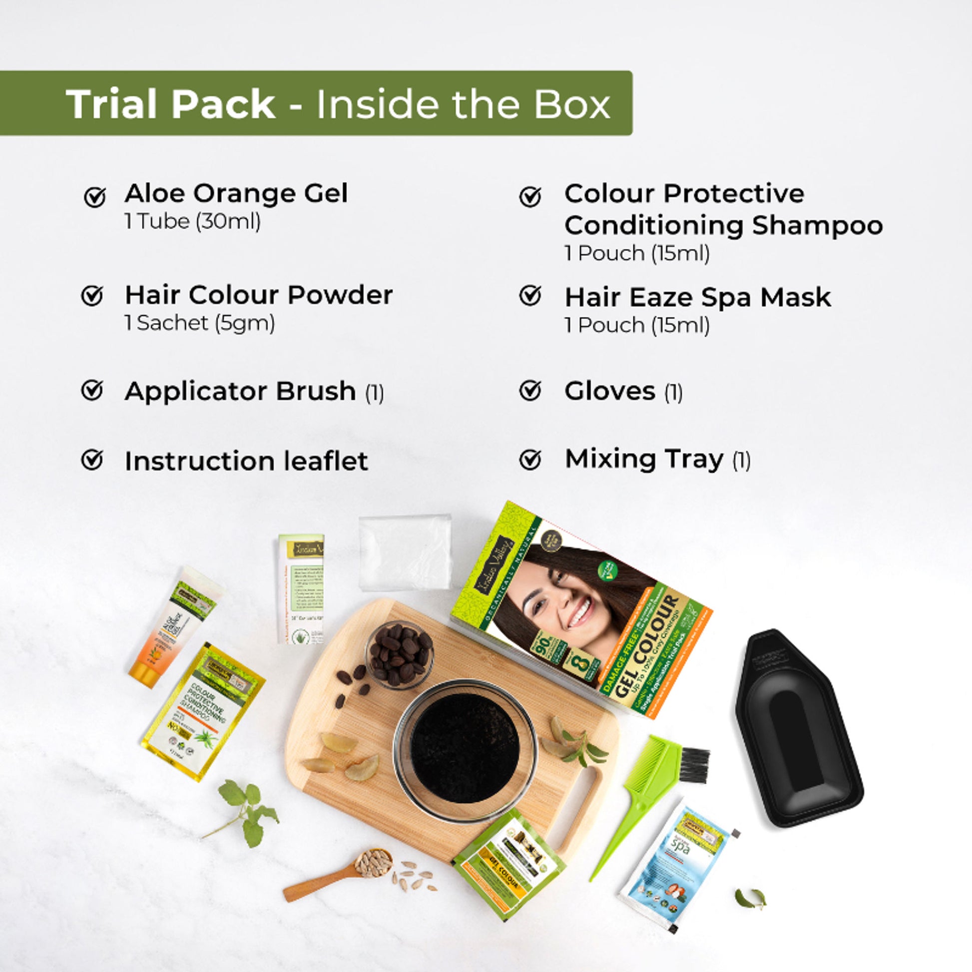 Indus Valley Damage Free Gel Hair Color - DarkBrown