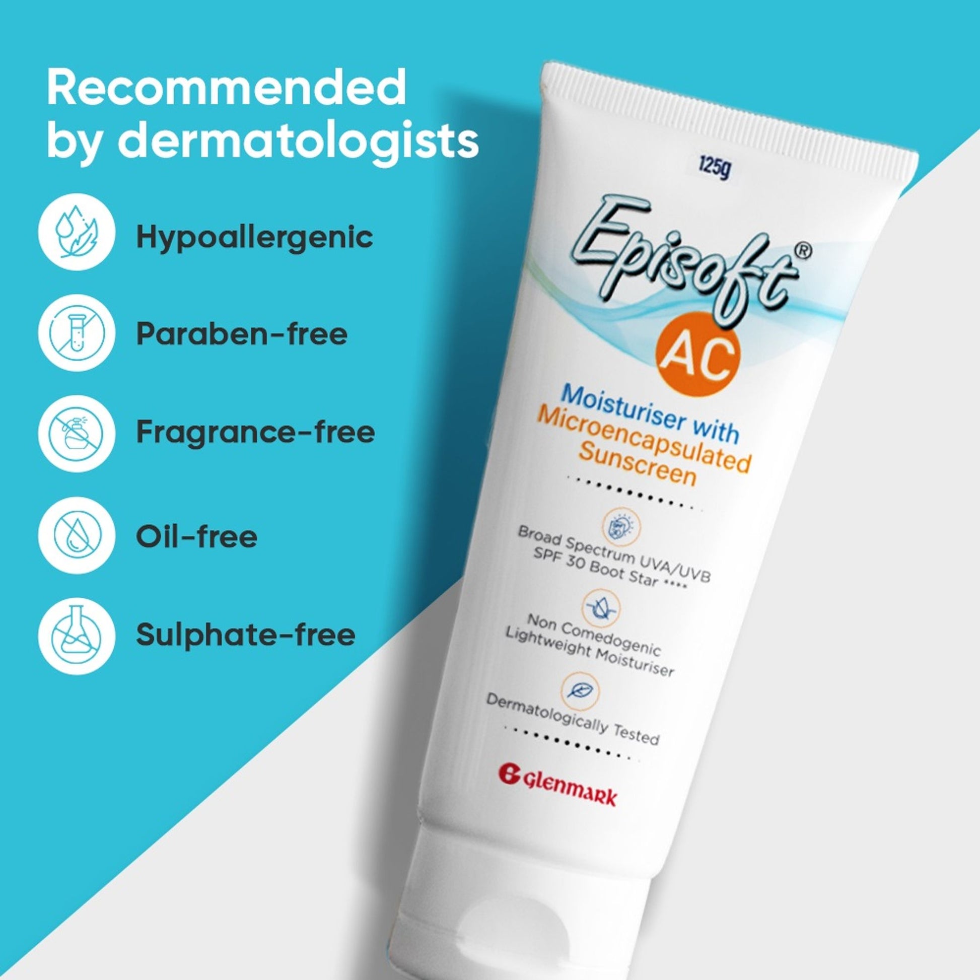 Episoft AC Moisturiser SPF 30 With Microencapsulated Sunscreen