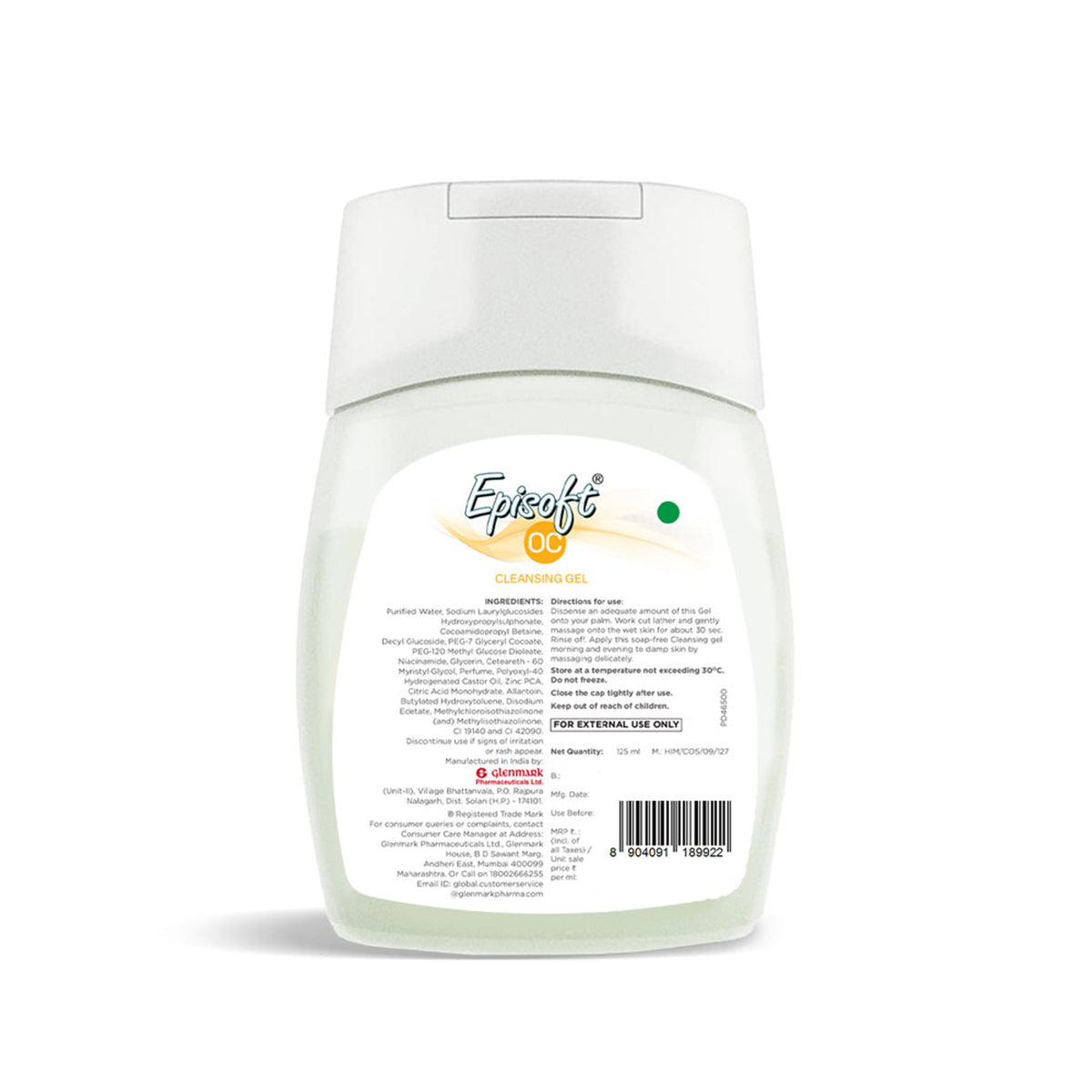 Episoft oily skin cleanser in a pump bottle, suitable for acne-prone skin, daily facewash for men and women