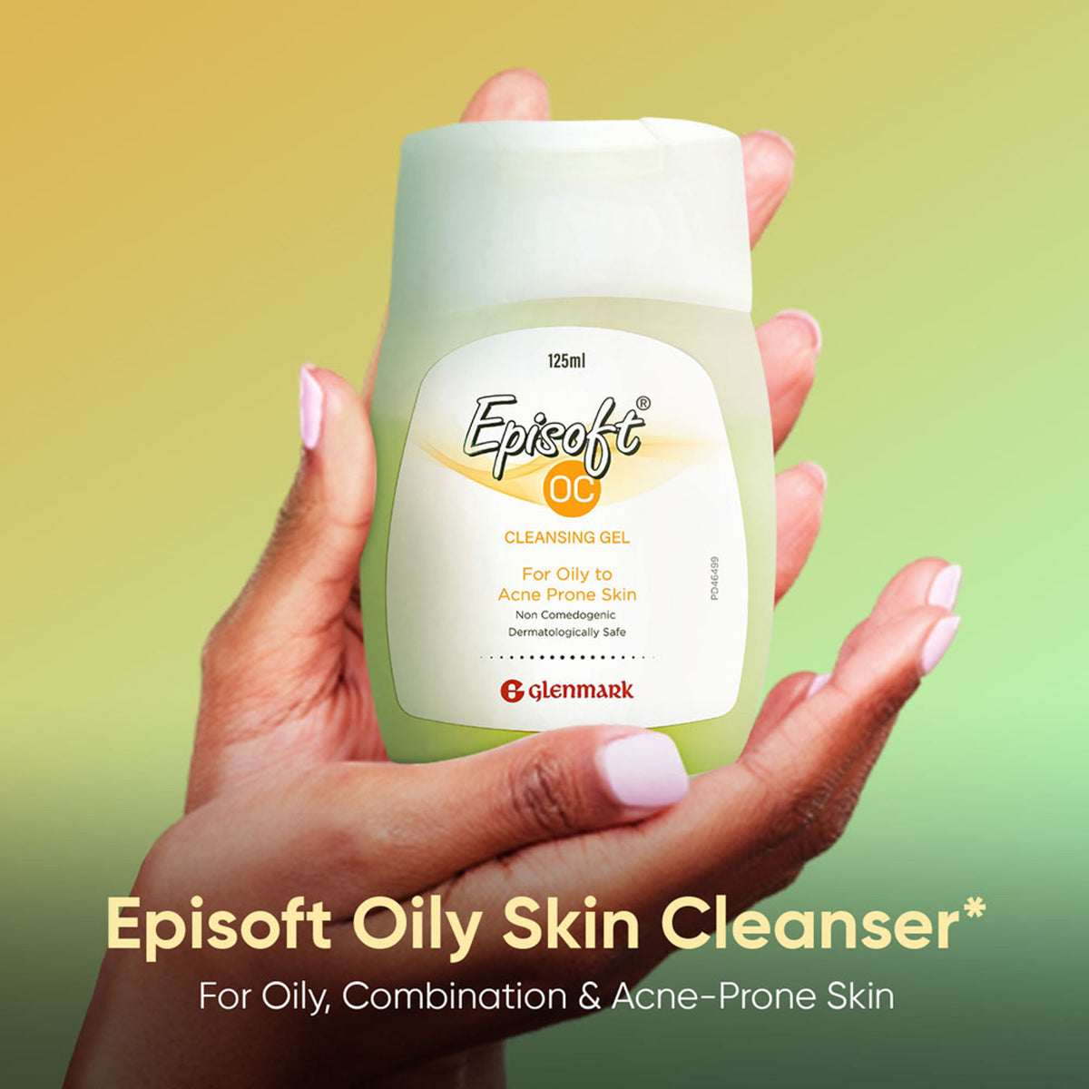 Episoft oily skin cleanser and facewash for men and women, designed for oily and acne-prone skin, in a clear pump bottle.