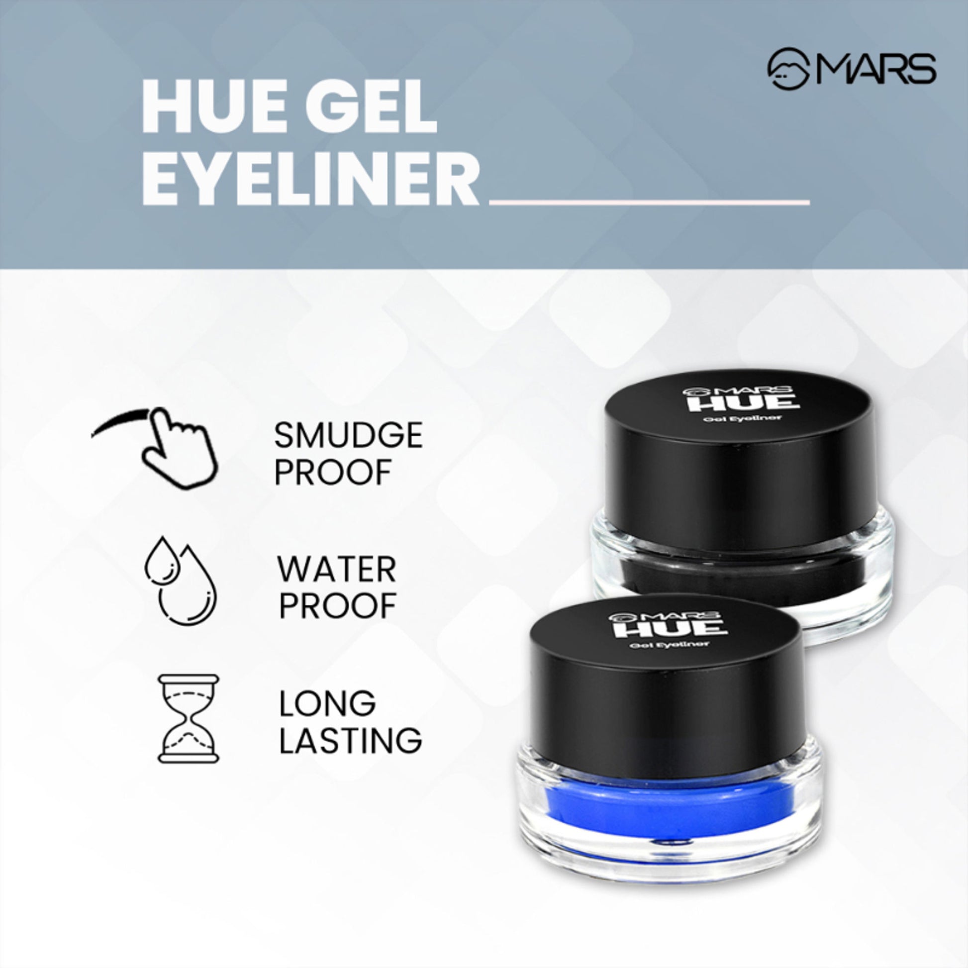 MARS 2-In-1 Hue Gel Eyeliner With 2 Brush Set - 1