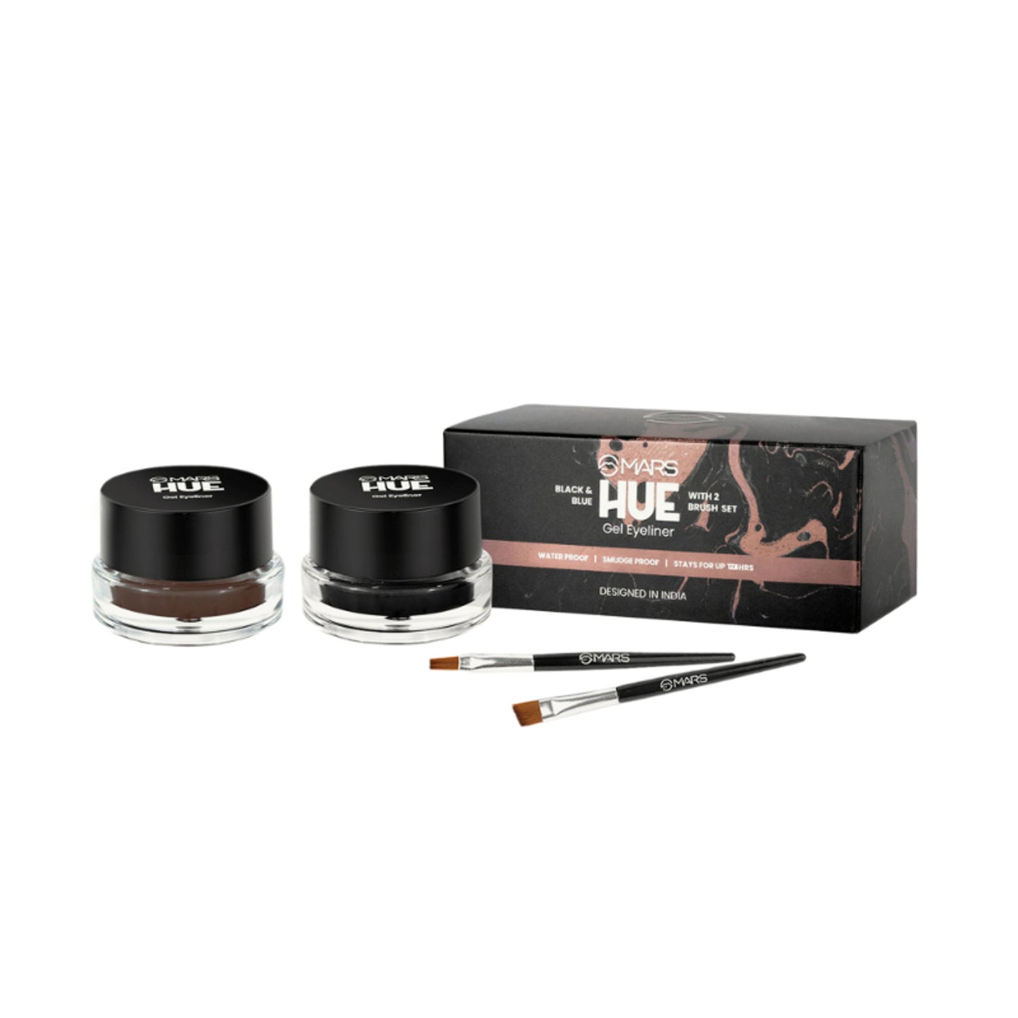 MARS 2-In-1 Hue Gel Eyeliner With 2 Brush Set - 2