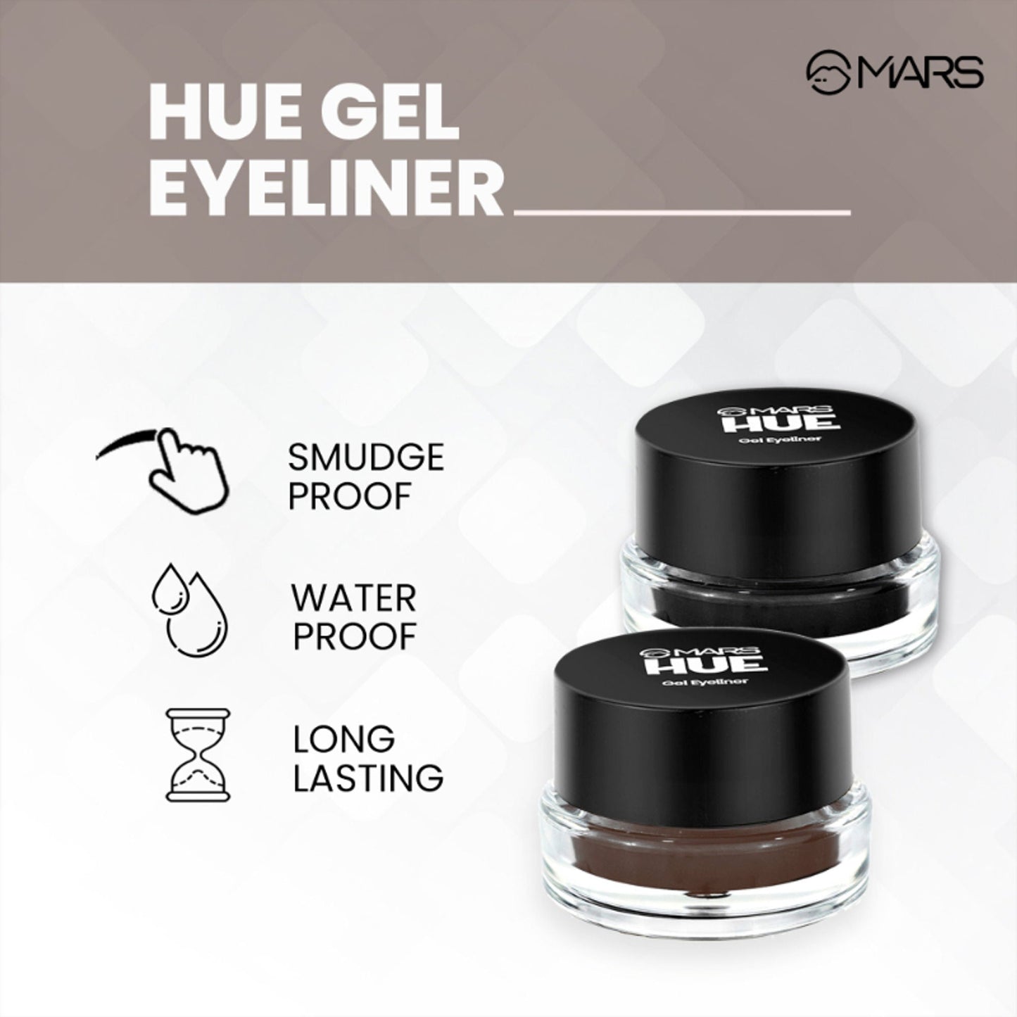 MARS Cosmetics 2-In-1 Hue Gel Eyeliner With 2 Brush Set - 2