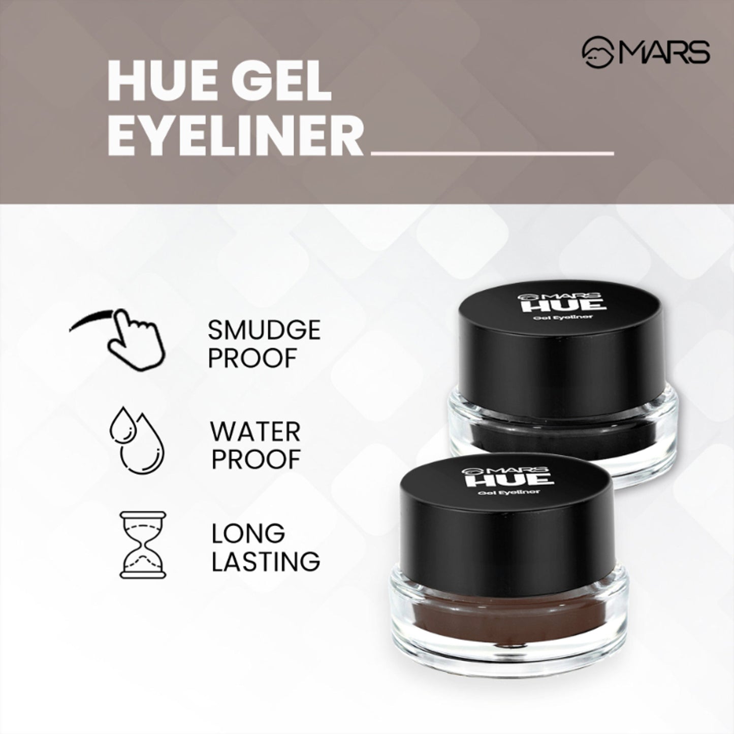 MARS 2-In-1 Hue Gel Eyeliner With 2 Brush Set - 2
