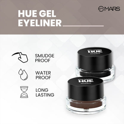 MARS 2-In-1 Hue Gel Eyeliner With 2 Brush Set - 2