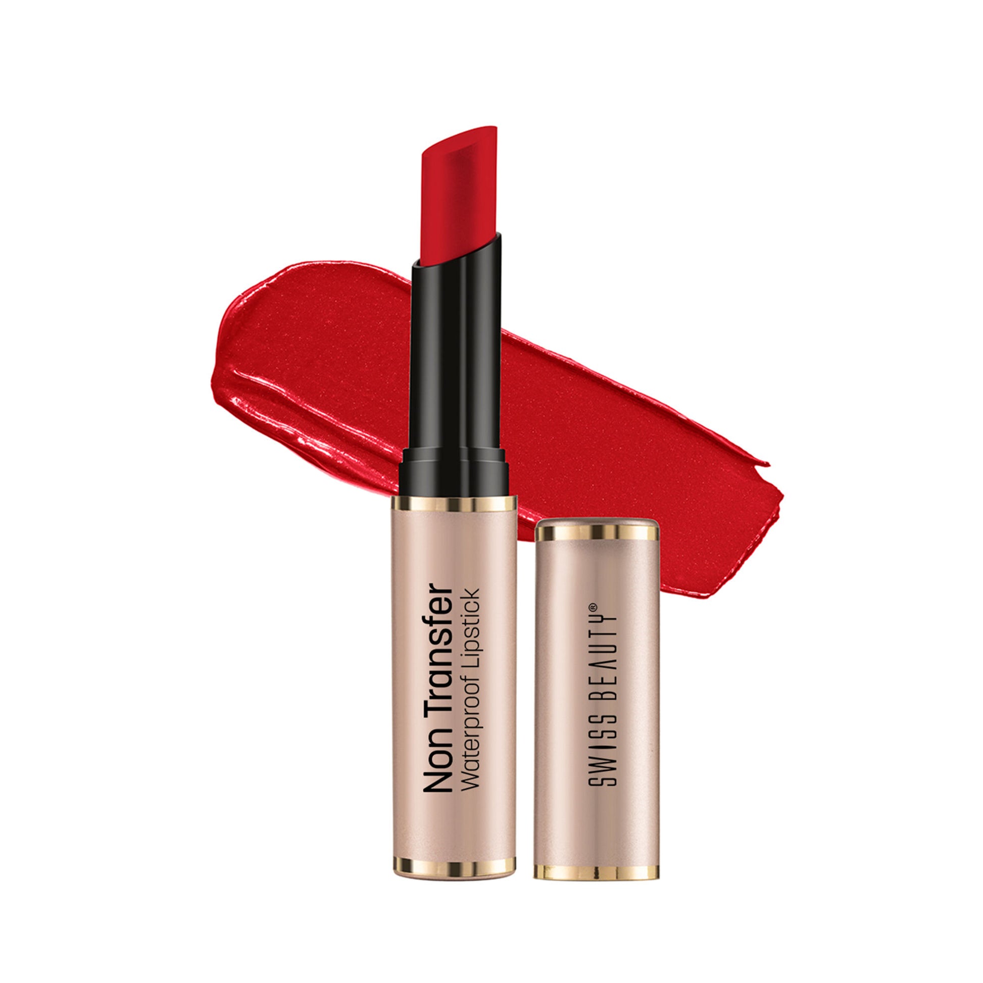 Swiss Beauty Non Transfer Waterproof Lipstick - 406 Hot Red