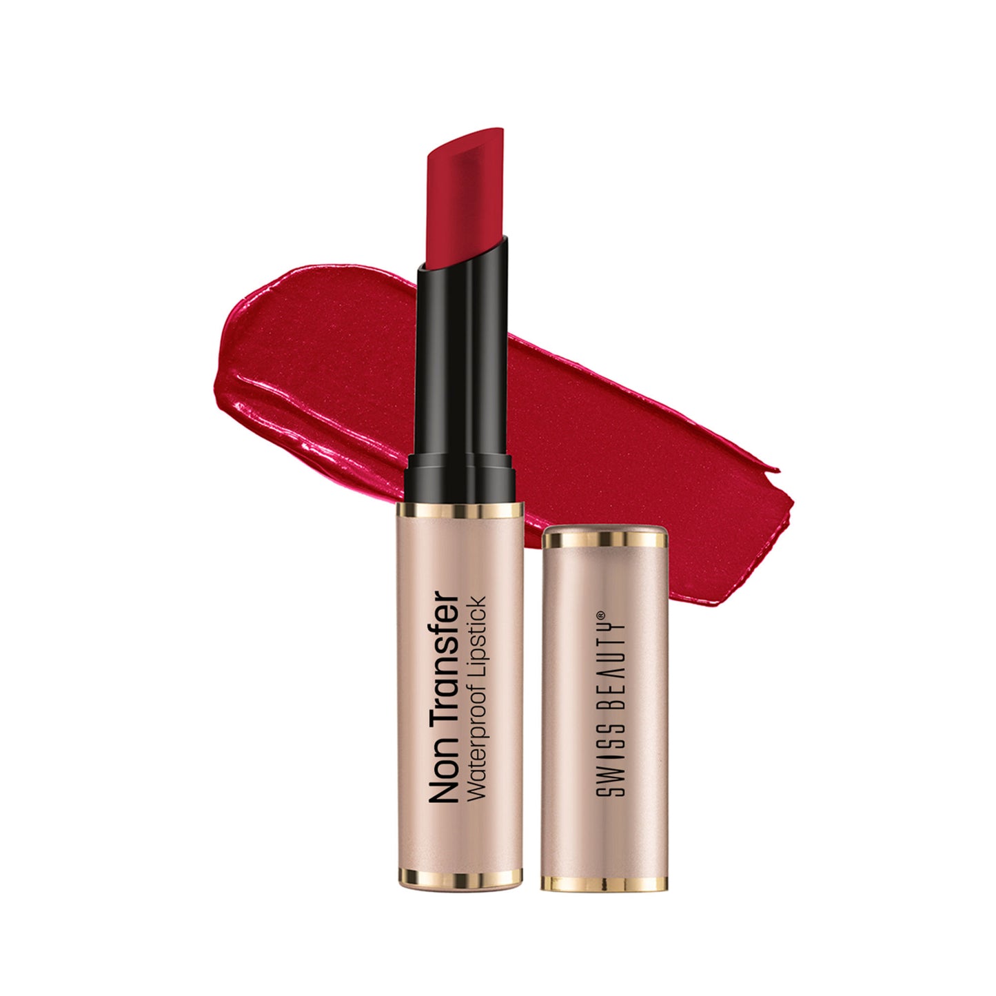 Swiss Beauty Non Transfer Waterproof Lipstick - 408 Blood Red