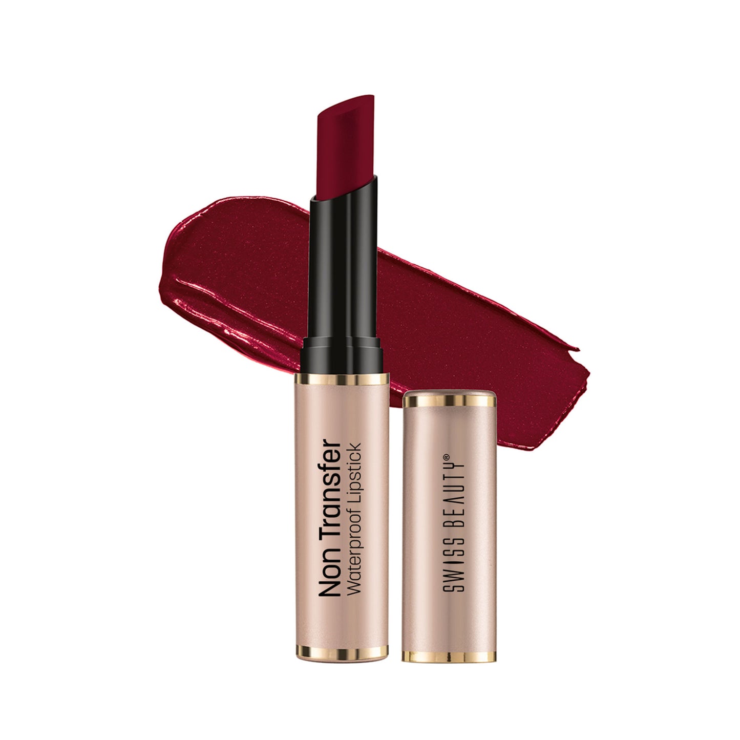 Swiss Beauty Non Transfer Waterproof Lipstick - 412 Ox Blood